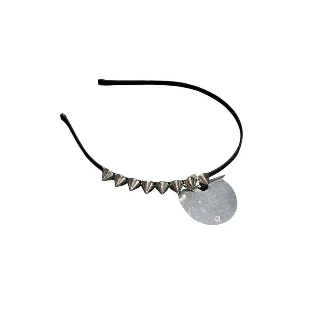 Unbranded Girls Metal Spike Headband Black Silver Punk Rock Hair Accessory